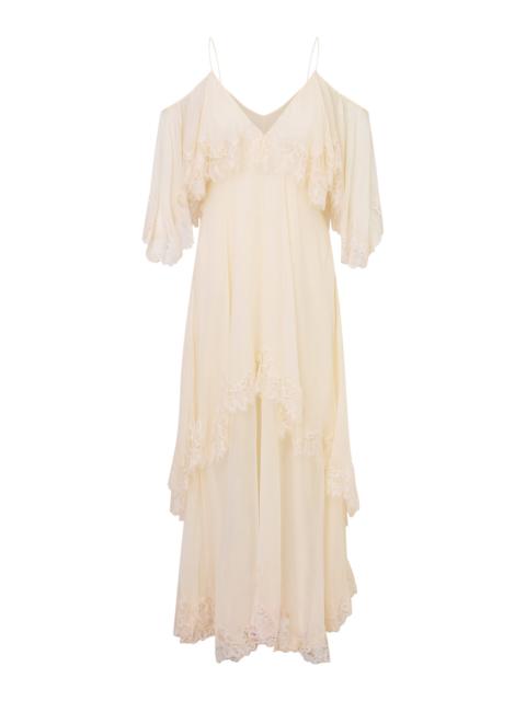LoveShackFancy Annavelle Layered Silk Dress ivory