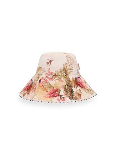 Zimmermann PRINTED LONG BRIM BUCKET HAT