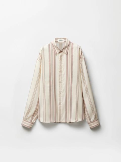 VERSACE Striped Silk Loose Shirt