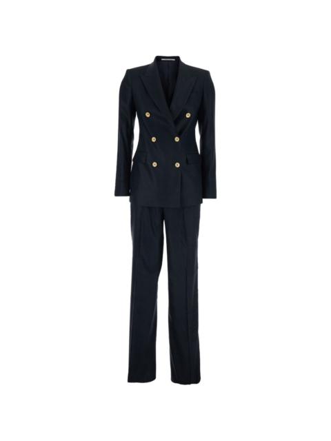 Other Designers Tagliatore Women Linen Double-Breasted Suit
