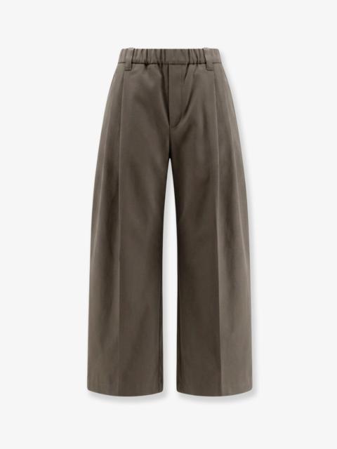 Brunello Cucinelli Brunello Cucinelli Women Cotton Trousers With Elastic And Monili Detail