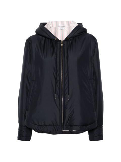 hooded down shirt jacket