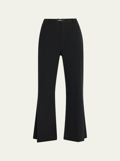 Vince Mid-Rise Cropped Flare Trousers
