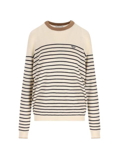Prada Prada Striped Button-detail Sweater