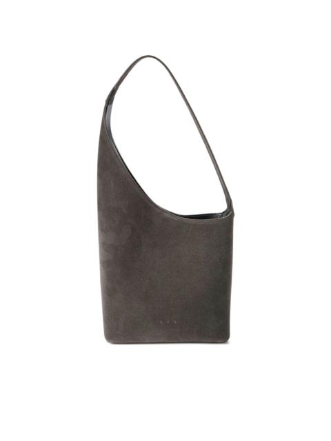Lune suede shoulder bag