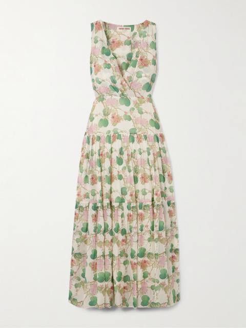 EMPORIO SIRENUSE Antheia Dragonfly Cotton-voile Maxi Dress