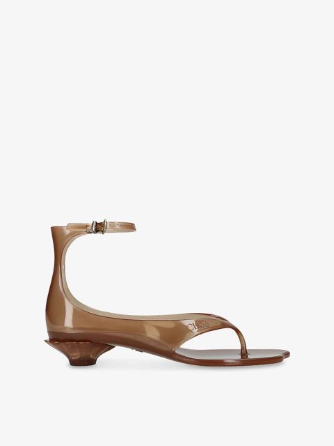 Chloé Jelly Rubber Heeled Sandals