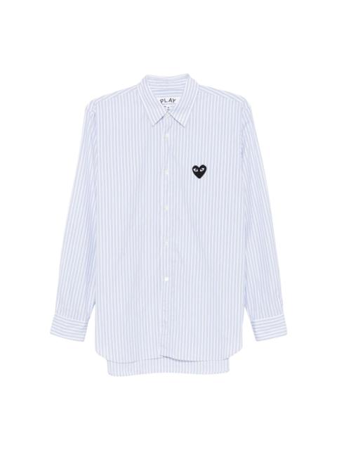Comme des Garçons PLAY Single Red Emblem Stripe Shirt Unisex