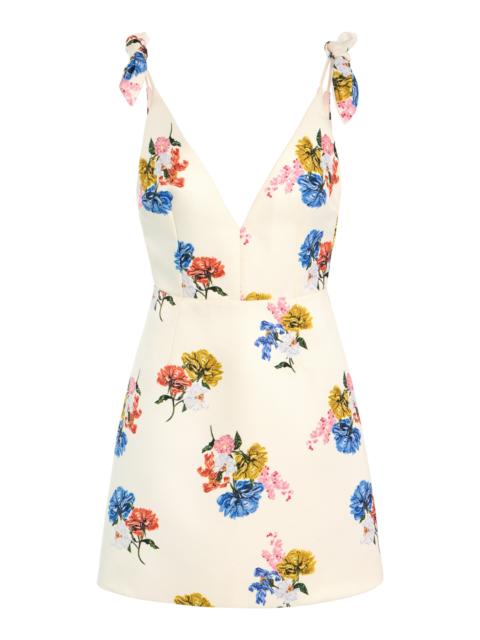 EMILIA WICKSTEAD Vero Ribbon-Tie Mini Dress floral