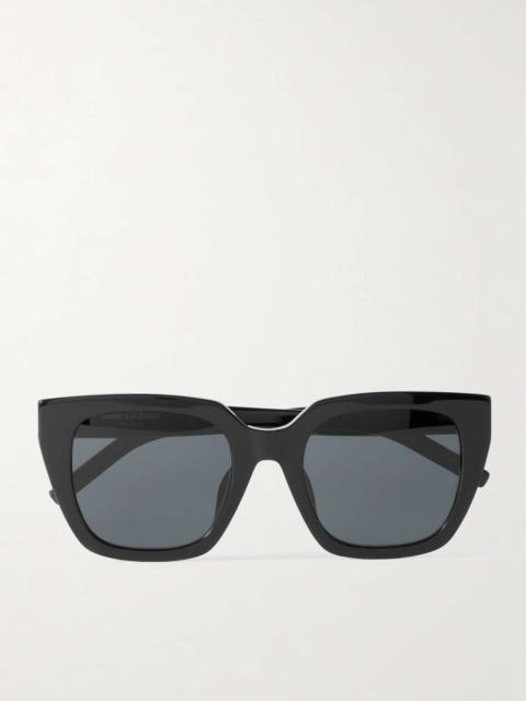 Oversized cat-eye acetate sunglasses Black