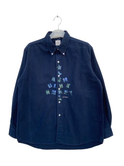 Other Designers Pink House - Vintage Karl Helmut Patchwork Flannel