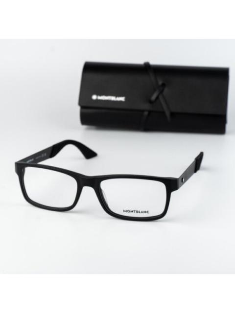 Montblanc Montblanc Men Eyeglasses Matte Black Rectangle MB0301O 005 NEW AUTHENTIC