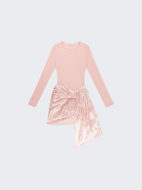 AREA Ballerina Sequin Mini Dress Pastel Pink