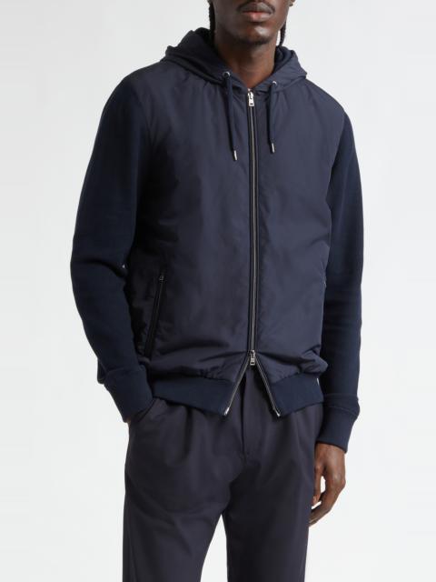 Herno Herno Hybrid Hooded Jacket in 9201 Navy at Nordstrom