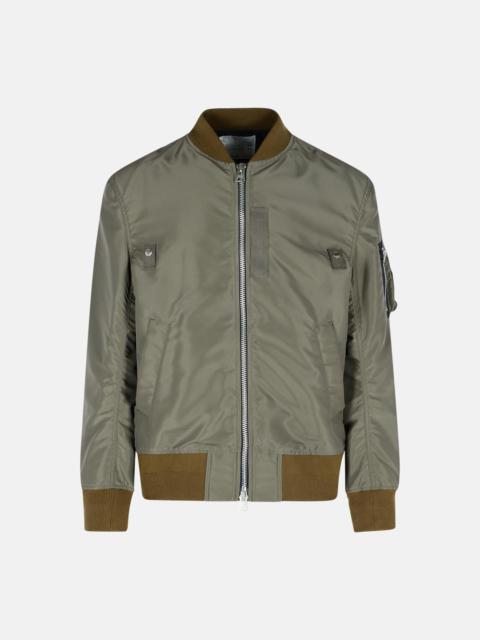 'TAUPE' NYLON BOMBER JACKET