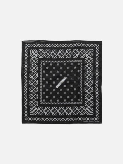 NEIGHBORHOOD Line Pattern Bandana Black