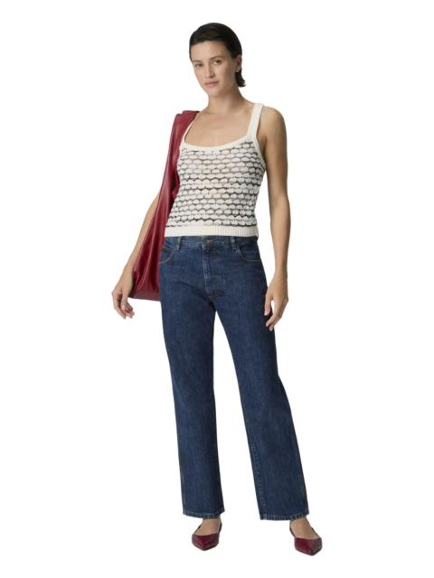 Missoni Missoni Cashmere And Viscose Tank Top With Contrast Trim in Green& Brown at Nordstrom