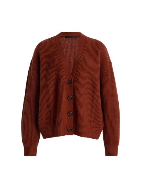 Jenni Kayne Cropped Cashmere Cocoon Cardigan brown