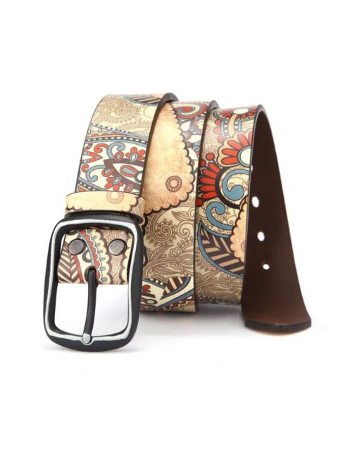 Other Designers Archival Clothing - Ethic style graffiti pure cowhide unique print belt