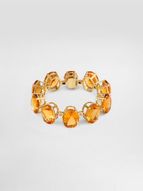 Dolce & Gabbana Anna bracelet in 18-carat yellow gold with citrines and diamonds