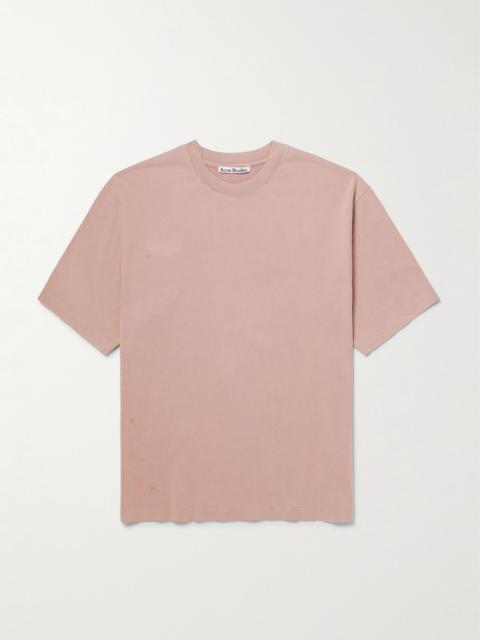 Acne Studios Extorr Logo-Appliquéd Garment-Dyed Cotton-Jersey T-Shirt Purple