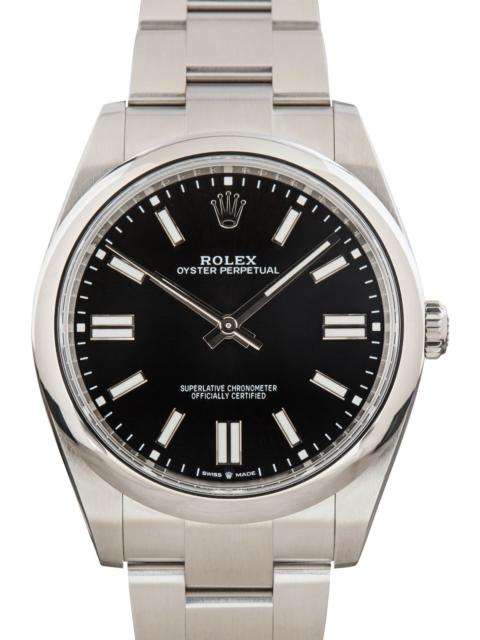 ROLEX Pre-owned Rolex Oyster Perpetual 41 Steel 124300 Black Dial