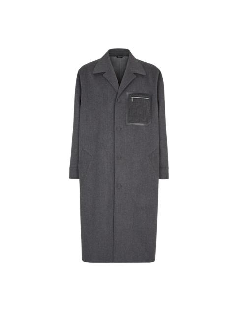 FENDI Fendi Men's Single-Breasted Cashmere Coat, Brand Size 52 ( US Size 36 )