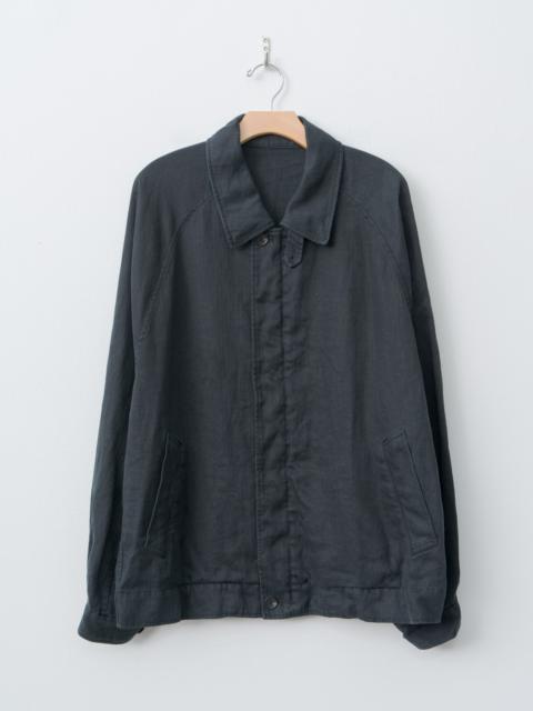 ssstein Heavy Linen Herringbone Zip Jacket - Black