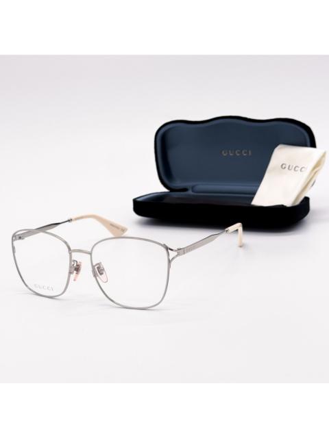 GUCCI NEW GUCCI GG0819OA 003 WOMEN SILVER EYEGLASSES GUCCI