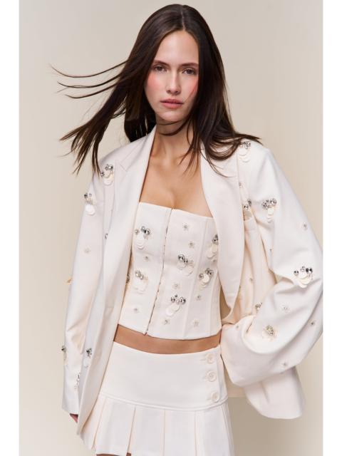 GUIZIO EMBELLISHED TWILL CORSET