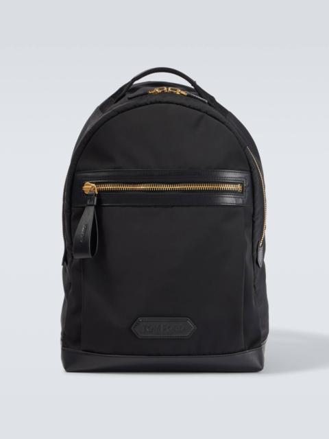 TOM FORD Leather-trimmed backpack