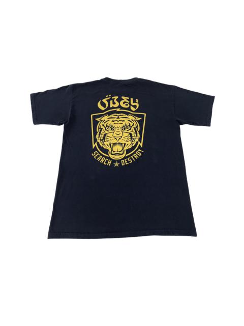 Other Designers Vintage - Obey Propaganda Search And Destroy Tiger Motif Tee