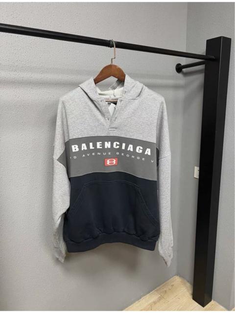 BALENCIAGA Balenciaga Unity “10 Avenue George V” Colorblock Hoodie