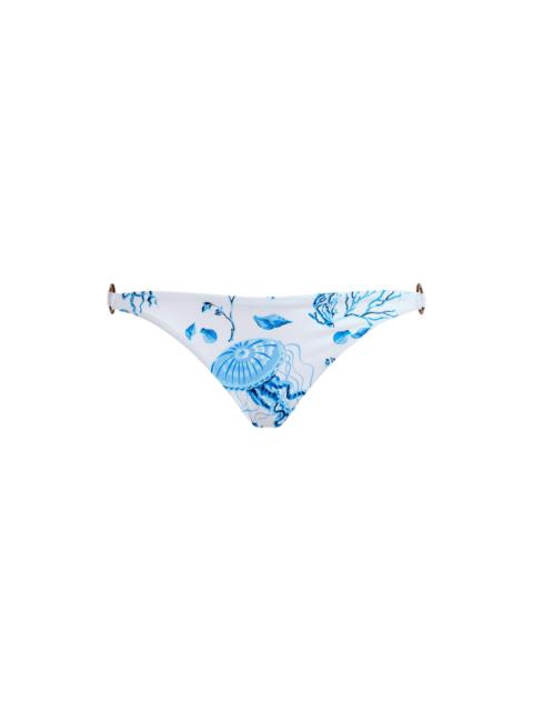 Vilebrequin Vilebrequin Mini brief Bikini Bottom Medusa and Shells in White at Nordstrom
