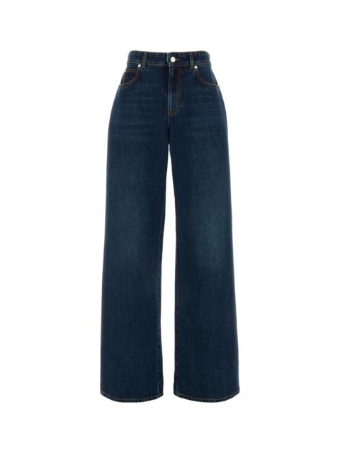 Alexander McQueen Alexander Mcqueen Women Denim Trousers*3