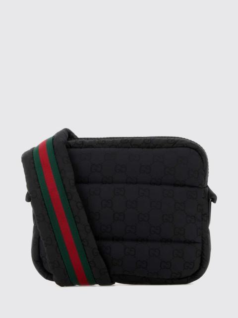 GUCCI Gucci Men Gucci Gg Motif Quilted Nylon Crossbody Bag With Logo Strap