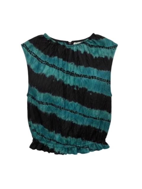 ULLA JOHNSON Kaiko Shibori Dyed Top in Malachite