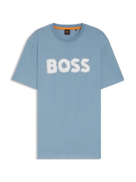 BOSS REGULAR-FIT COTTON T-SHIRT WITH LOGO ARTWORK