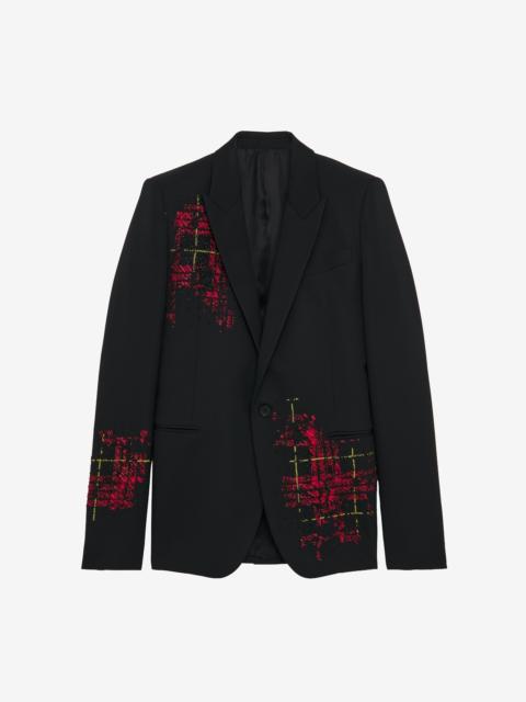 Alexander McQueen Tartan Embroidery Single-breasted Jacket