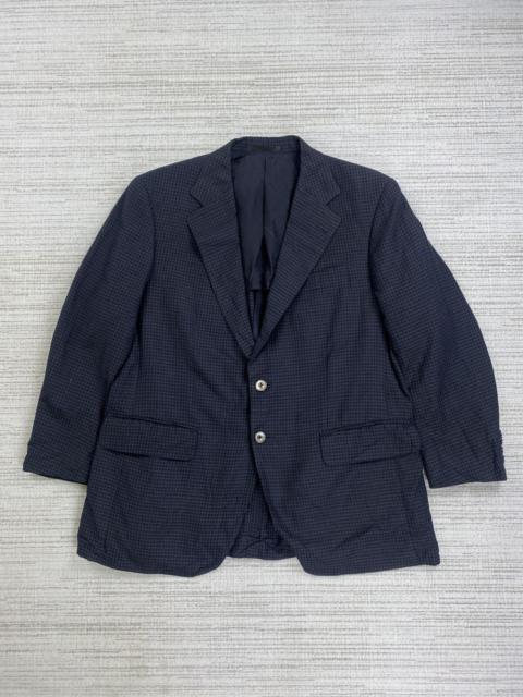 Other Designers Burberry × Japanese Brand × Vintage - Vtg 90s Burberry London Surface Hemp Material Plaid Blazer