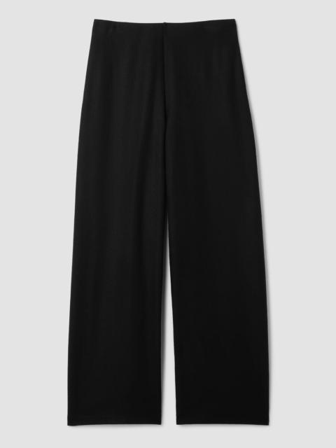 EILEEN FISHER Felted Wool Jersey Wide-Leg Trouser