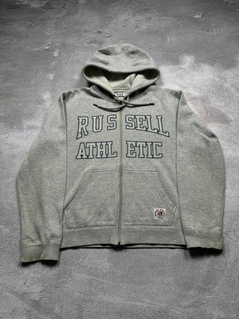 Other Designers Russell Athletic - Vintage 90s Russel Athletic Centre Big Logo Zip Hoodie