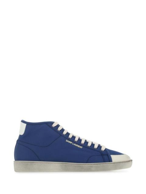 Saint Laurent Man Blue Nylon Sl/39 Sneakers