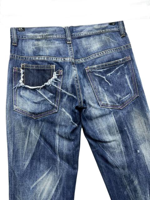 Other Designers If Six Was Nine - MIDAS MACHIAVEL Clawmark Mudwash Smokes Whisker Denim Flare