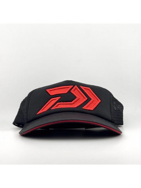 DAIWA PIER39 Daiwa Big Embroidery Logo Trucker Cap Black Red