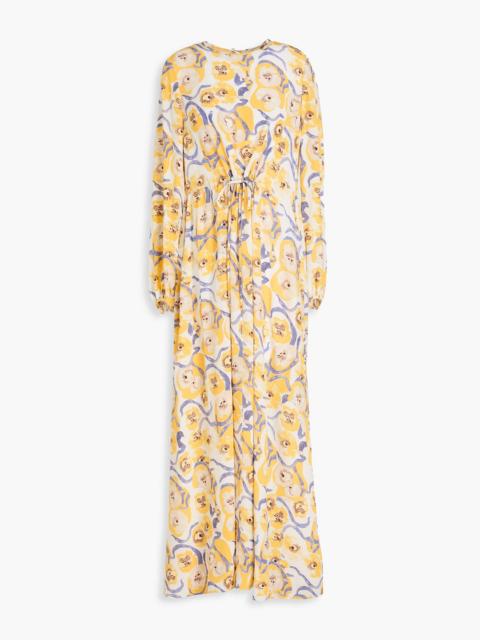 DIANE VON FURSTENBERG Sydney floral-print crepe de chine maxi dress