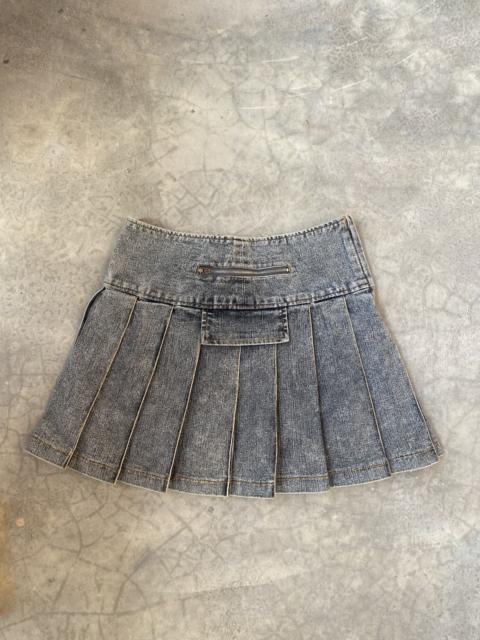 Other Designers Designer - JEANS BONDAGE SKIRT