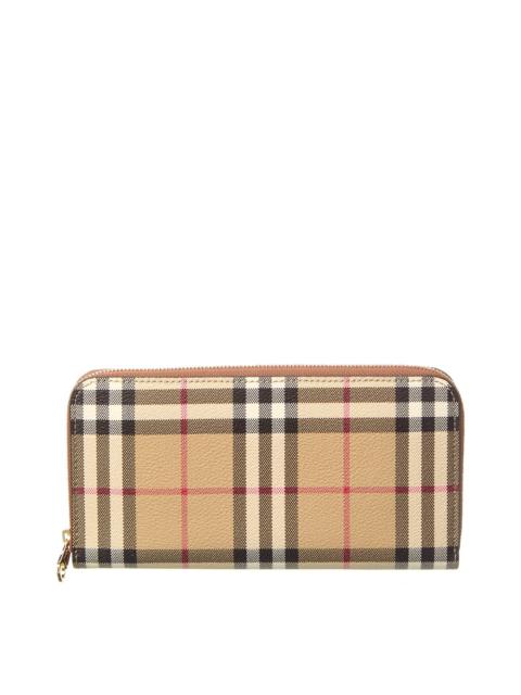 Burberry Burberry Check E-Canvas Zip Around Wallet