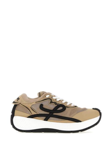 Loewe Loewe Women Beige Tech Fabric Pogo Sneakers