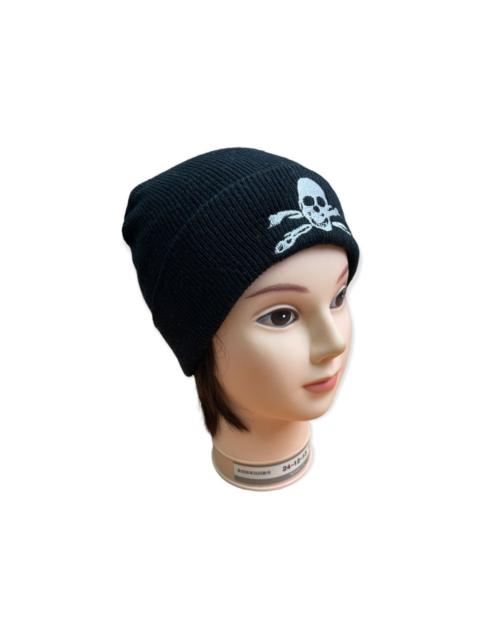 Other Designers Japanese Brand - Japanese Skull and Crossbone Embroidered Beanie Hat b2